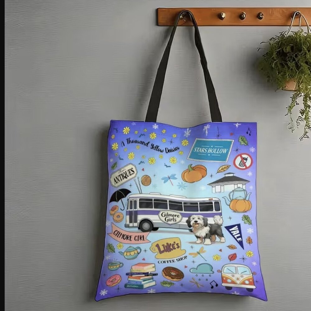 Gilmore Girls Tote Bag with Multicolor Design - Picture 3 of 7